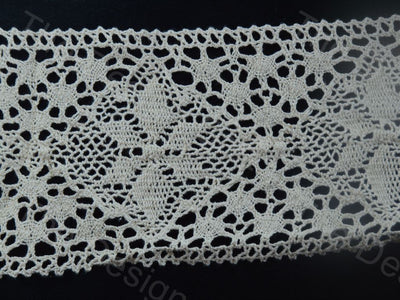 Dyeable Greige Design 48 Cotton Crochet Laces