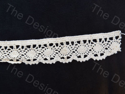 Dyeable Greige Design 47 Cotton Crochet Laces