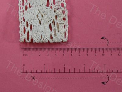 Dyeable Greige Design 46 Cotton Crochet Laces
