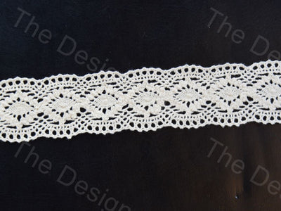 Dyeable Greige Design 45 Cotton Crochet Laces