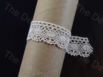 Dyeable Greige Design 44 Cotton Crochet Laces