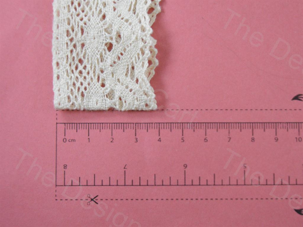 Dyeable Greige Design 35 Cotton Crochet Laces