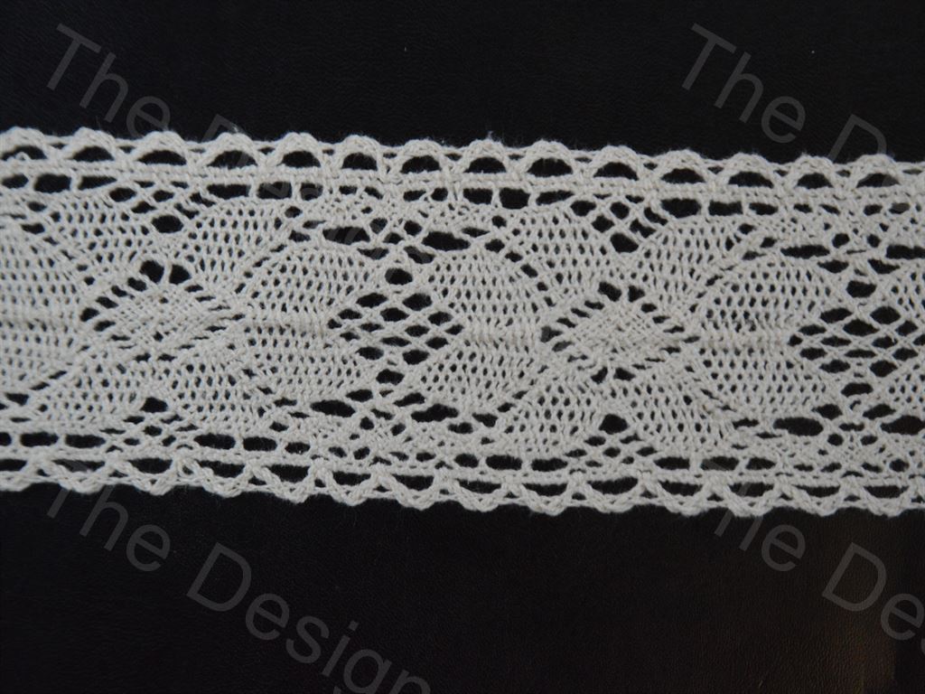 Dyeable Greige Design 26 Cotton Crochet Laces