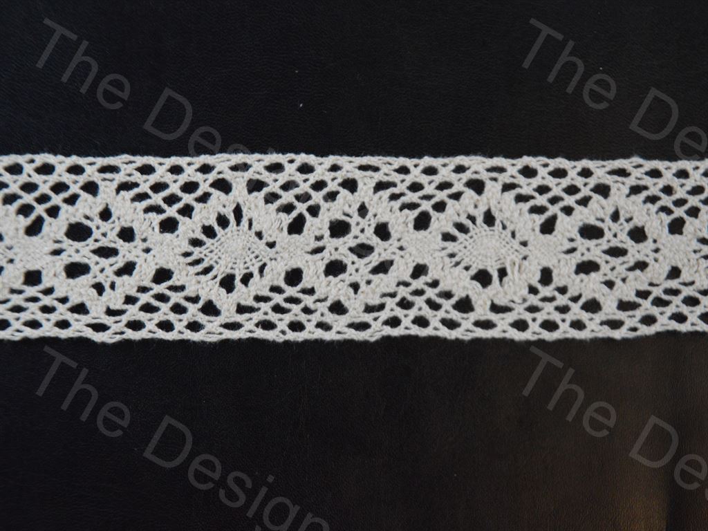 Dyeable Greige Design 25 Cotton Crochet Laces