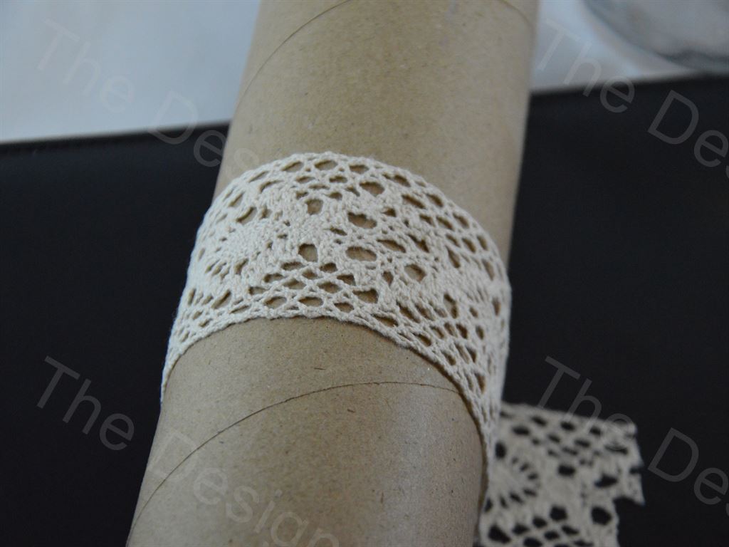 Dyeable Greige Design 25 Cotton Crochet Laces