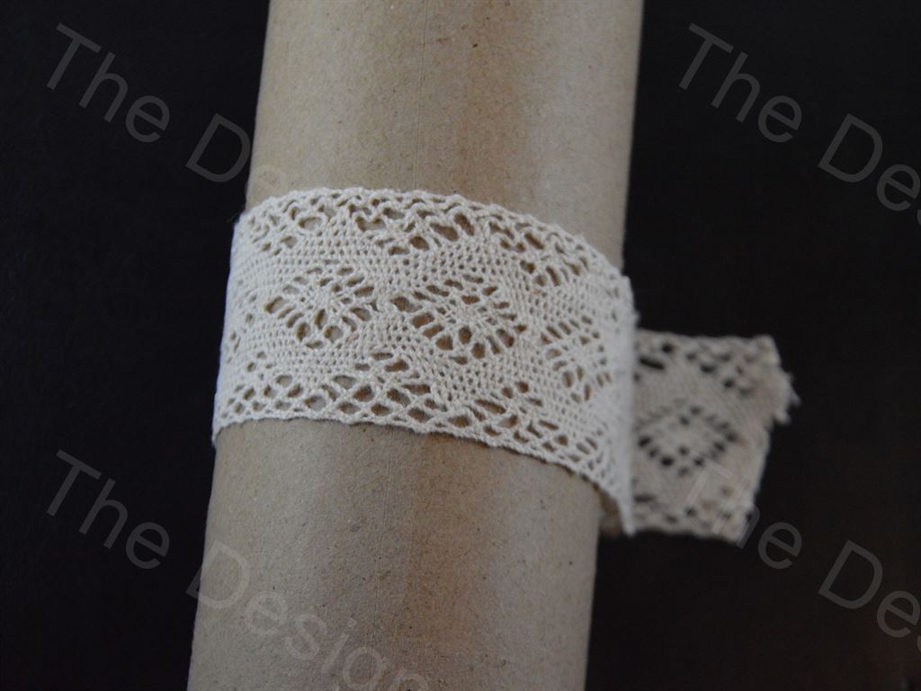 Dyeable Greige Design 23 Cotton Crochet Laces