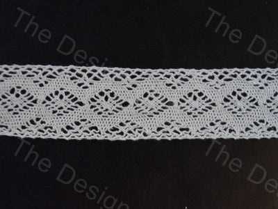 Dyeable Greige Design 23 Cotton Crochet Laces