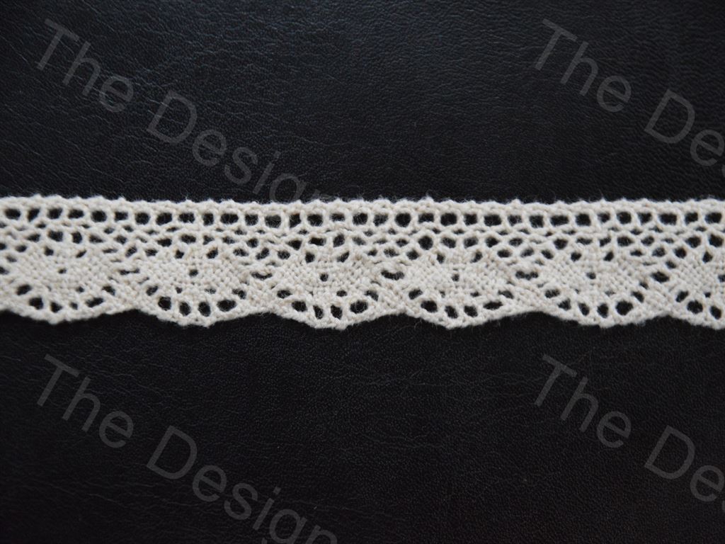 Dyeable Greige Design 14 Cotton Crochet Laces