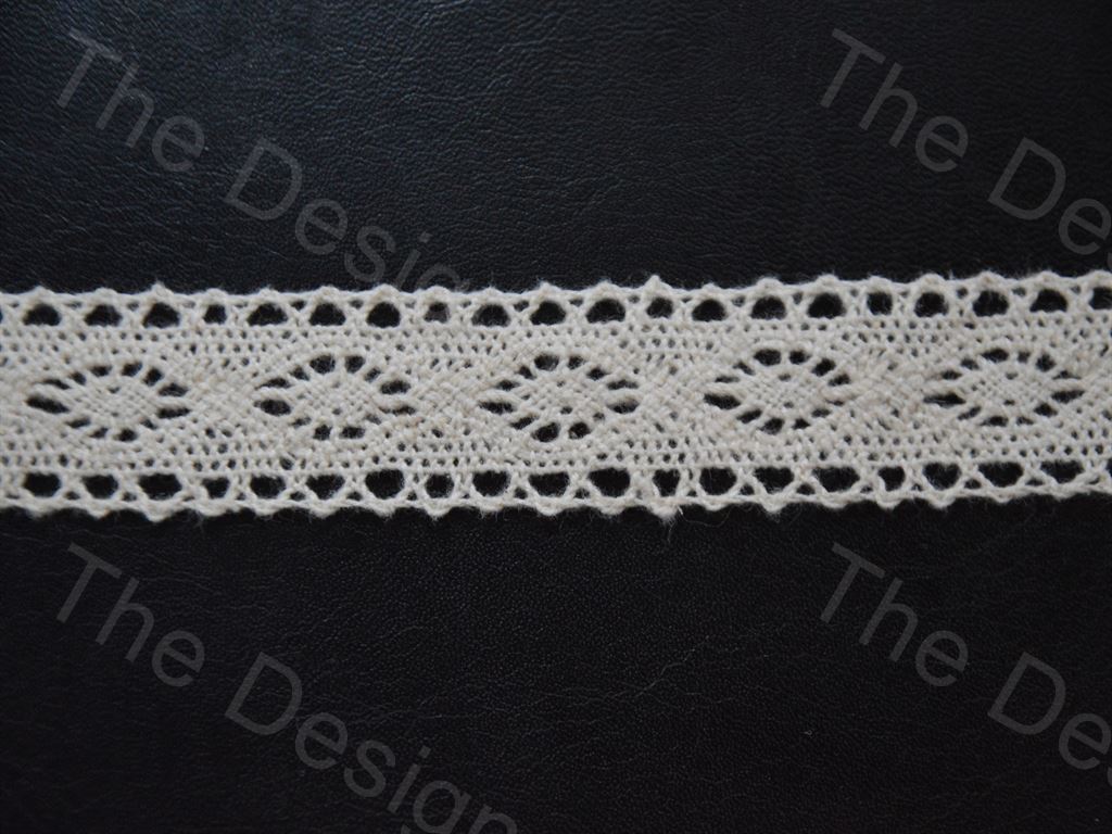 Dyeable Greige Design 13 Cotton Crochet Laces