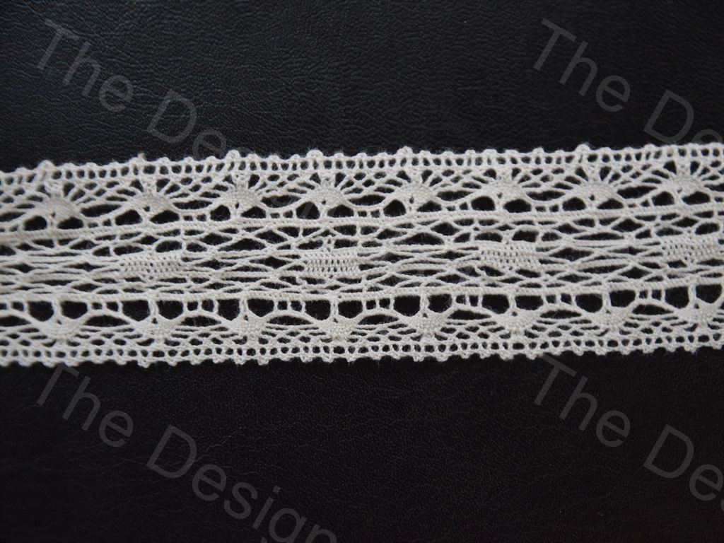 Dyeable Greige Design 5 Cotton Crochet Laces