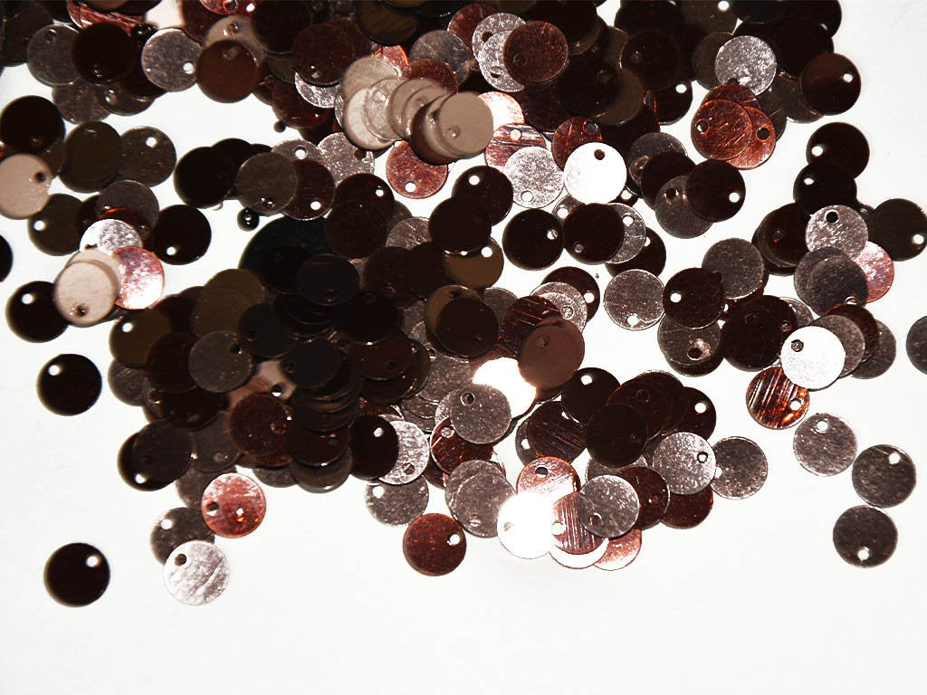 Brown Circular 1 Hole Plastic Sequins(Wholesale)