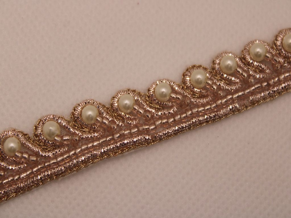 Rose Gold Embellished Handwork Trim