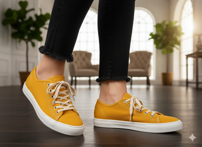 सरसों पीला सादा भारी सूती कैनवास कपड़ा