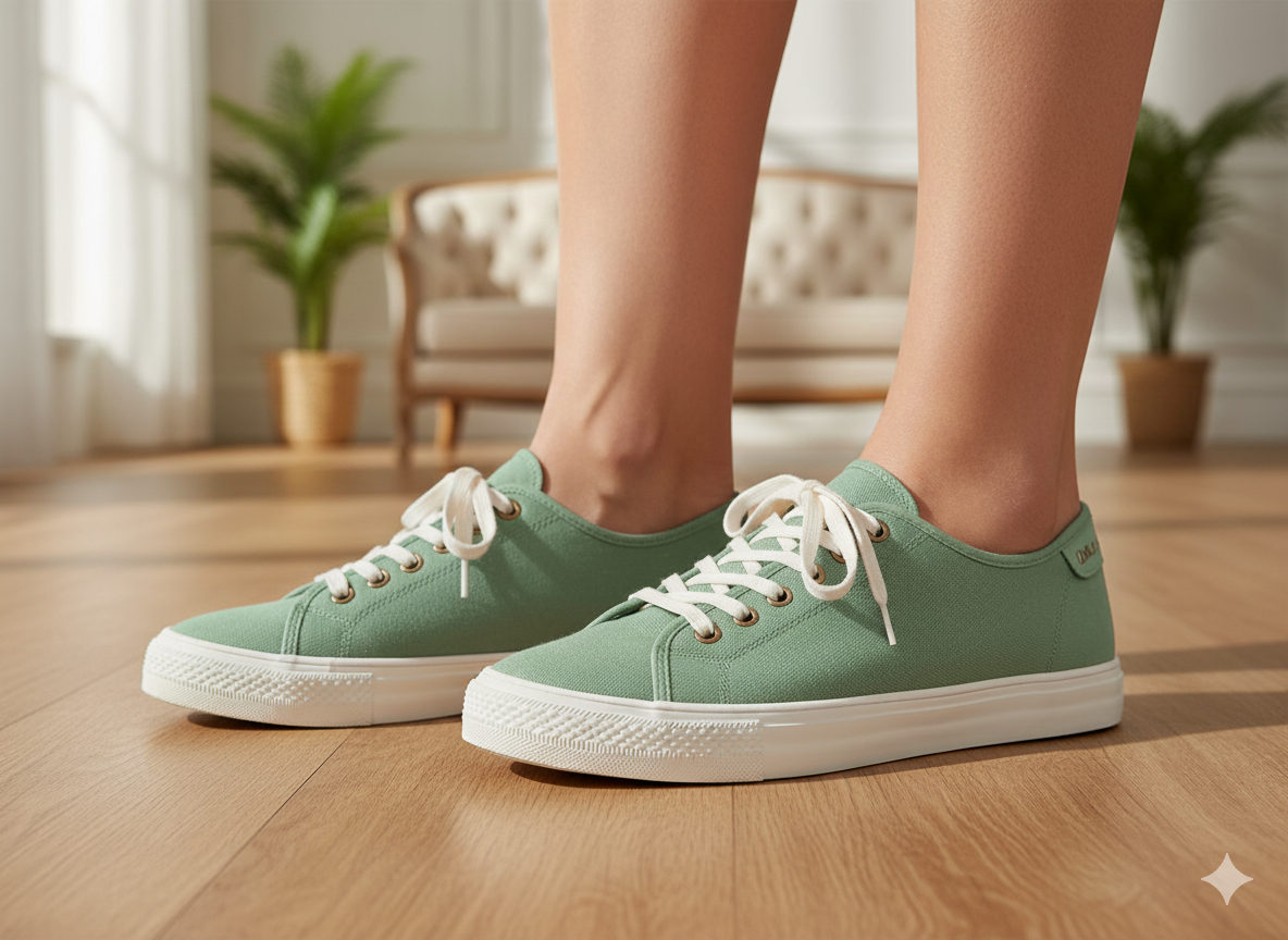 मिंट ग्रीन सादा भारी सूती कैनवास कपड़ा