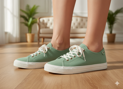 मिंट ग्रीन सादा भारी सूती कैनवास कपड़ा