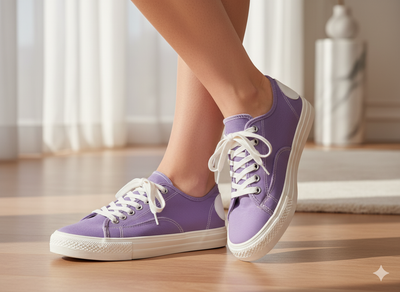 बैंगनी सादा भारी सूती कैनवास कपड़ा