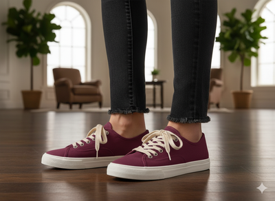 मैरून सादा भारी सूती कैनवास कपड़ा