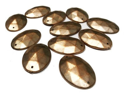 Copper Oval CCB Plastic Stones (25x18 mm)