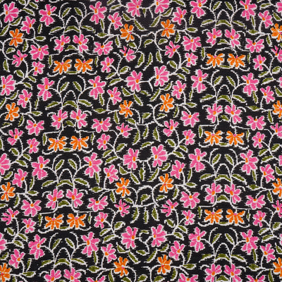 Pink Multicolor Floral Pure Cotton Printed Unstitched Fabric