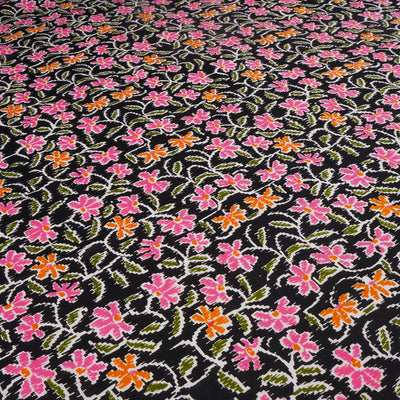 Pink Multicolor Floral Pure Cotton Printed Unstitched Fabric