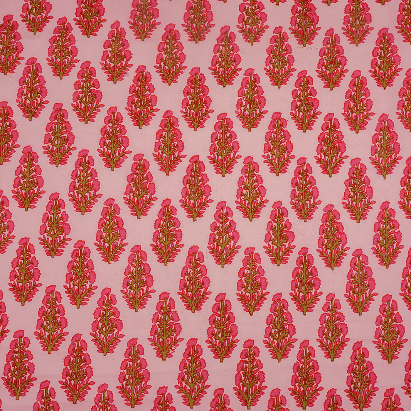 Light Pink Motifs Dyed and Printed Pure Cotton Unstitched Fabric