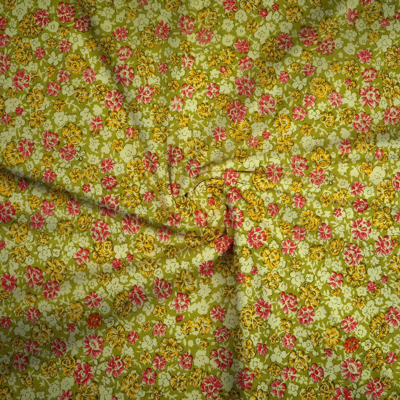 Multicolour Floral Dyed and Printed Pure Cotton Unstitched Fabric