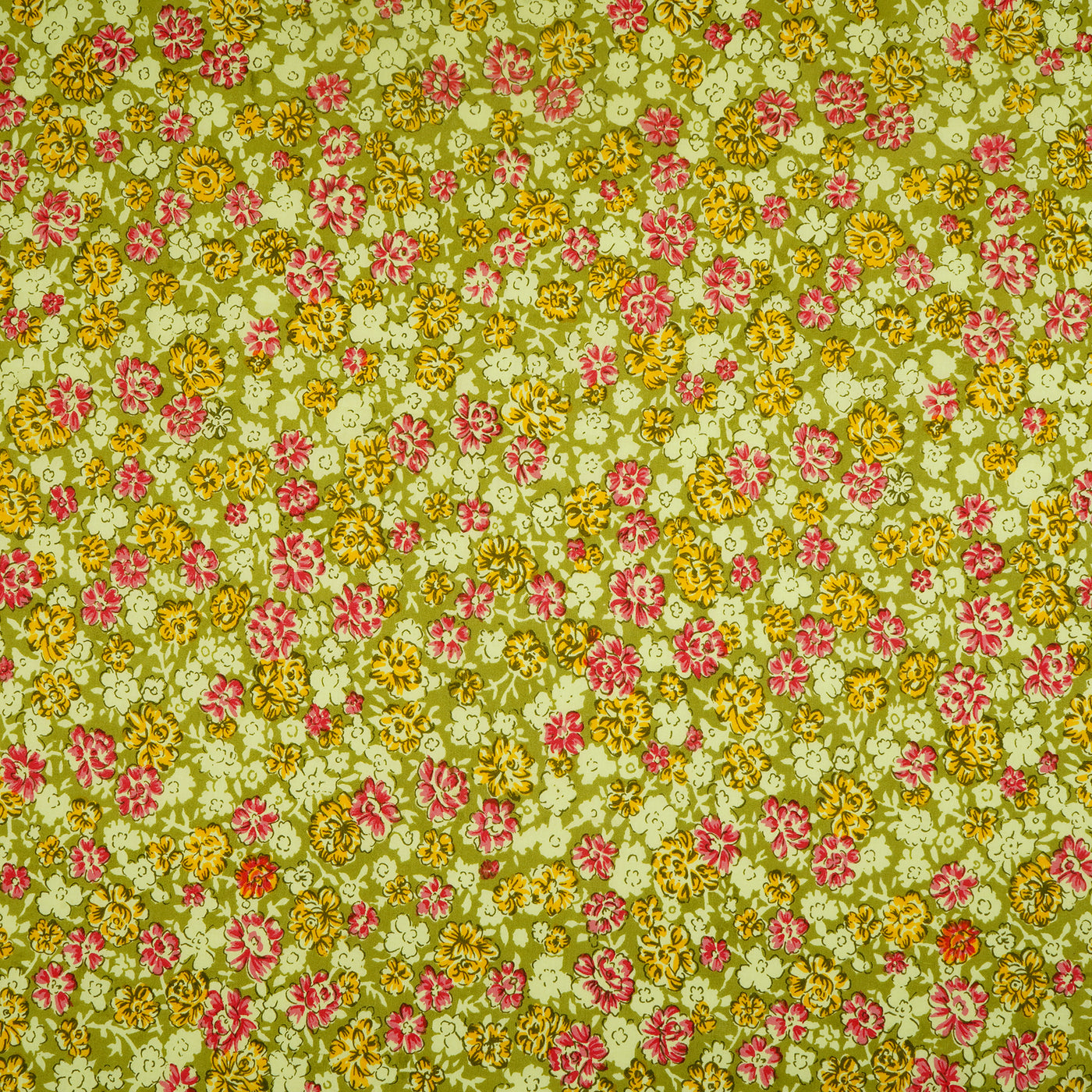 Multicolour Floral Dyed and Printed Pure Cotton Unstitched Fabric