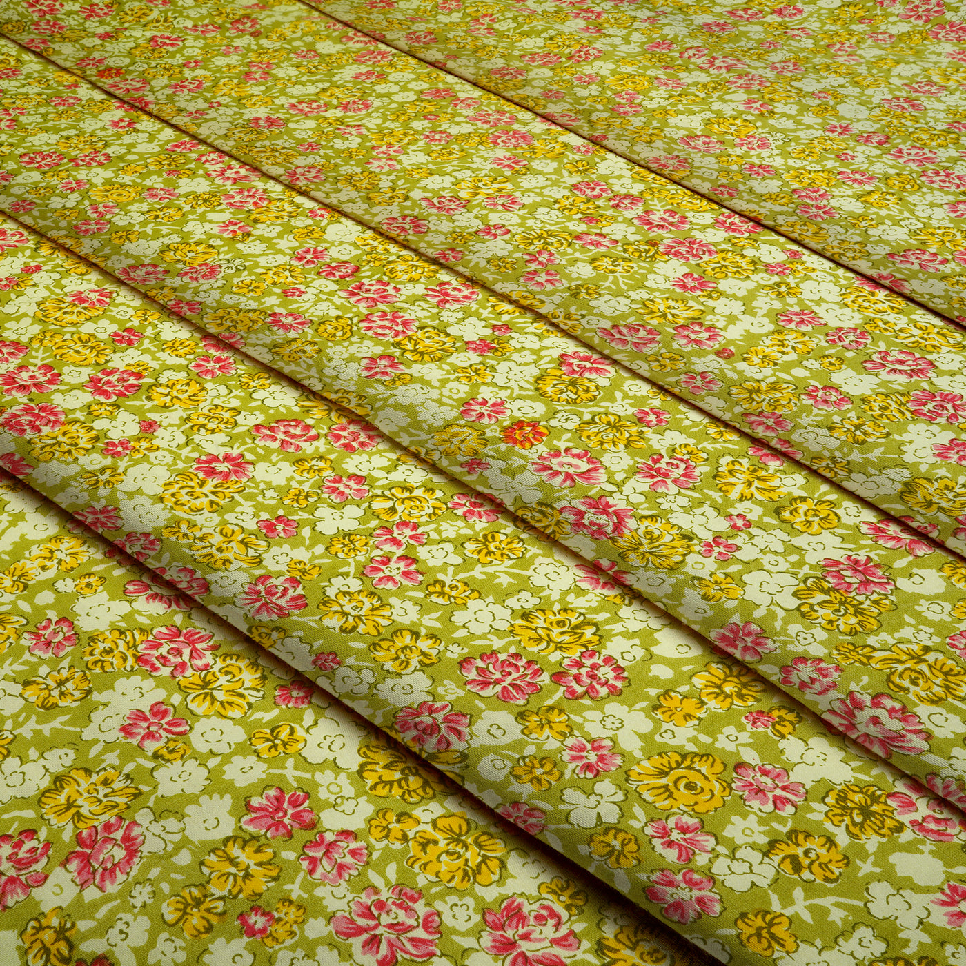 Multicolour Floral Dyed and Printed Pure Cotton Unstitched Fabric