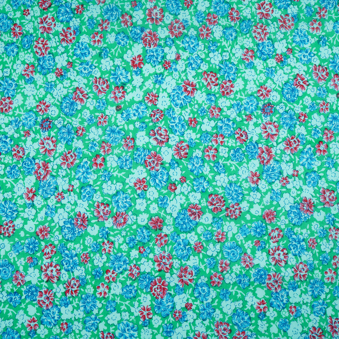 Multicolour Floral Dyed and Printed Pure Cotton Unstitched Fabric