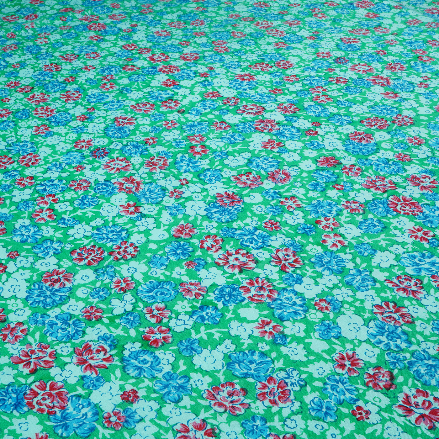 Multicolour Floral Dyed and Printed Pure Cotton Unstitched Fabric