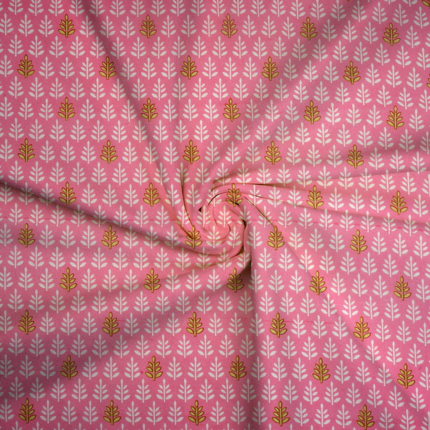 Light Pink Floral Pure Cotton Printed Unstitched Fabric