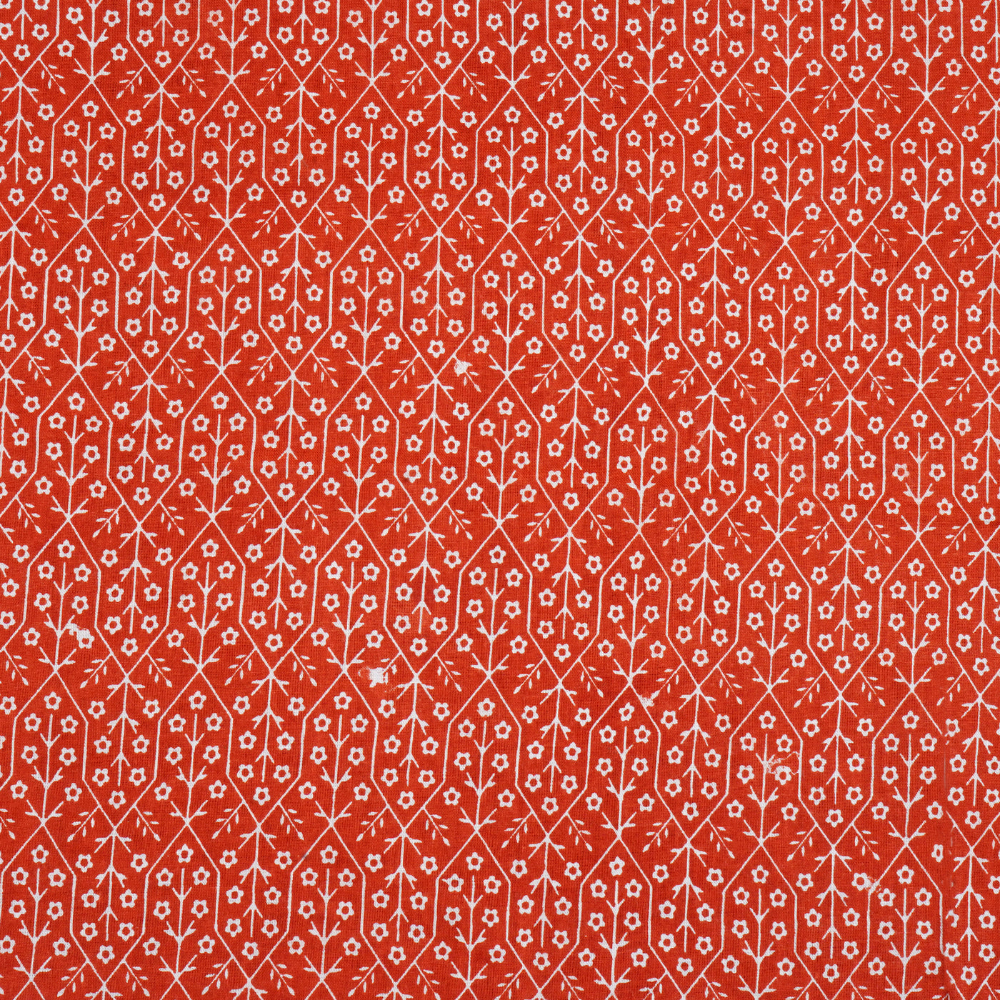 Orange Floral Pure Cotton Printed Unstitched Fabric