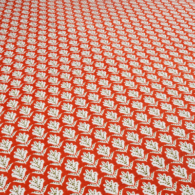 Light Orange Pure Cotton Printed Unstitched Fabric