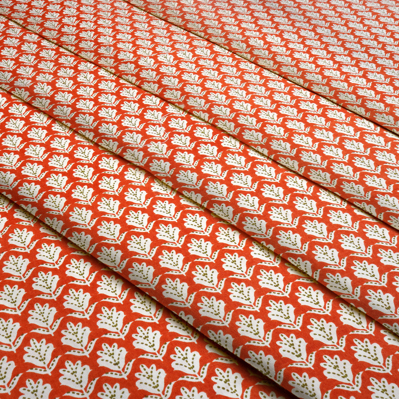 Light Orange Pure Cotton Printed Unstitched Fabric