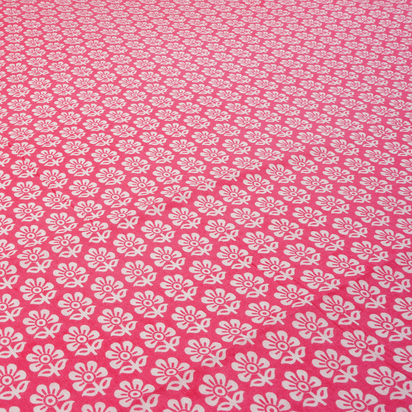 Light Pink Floral Pure Cotton Printed Unstitched Fabric