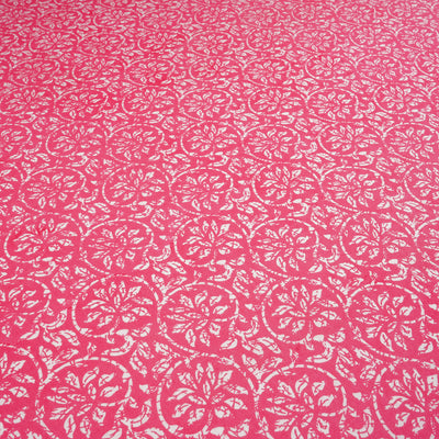 Pink Traditional Pure Cotton Printed Unstitched Fabric