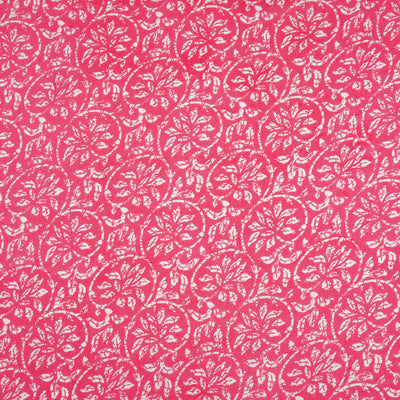 Pink Traditional Pure Cotton Printed Unstitched Fabric