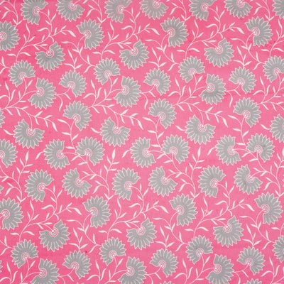 Light Pink Floral Pure Cotton Printed Unstitched Fabric