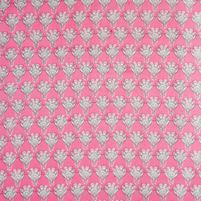 Pink Motifs Pure Cotton Printed Unstitched Fabric