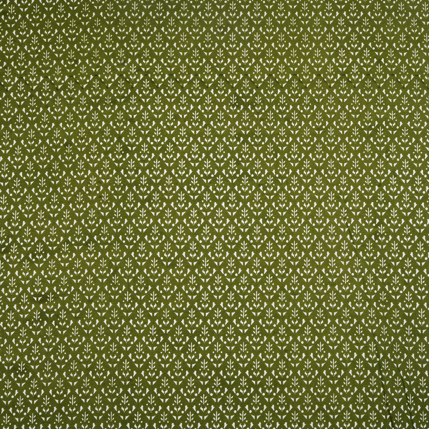 Forest Green Floral Pure Cotton Printed Unstitched Fabric