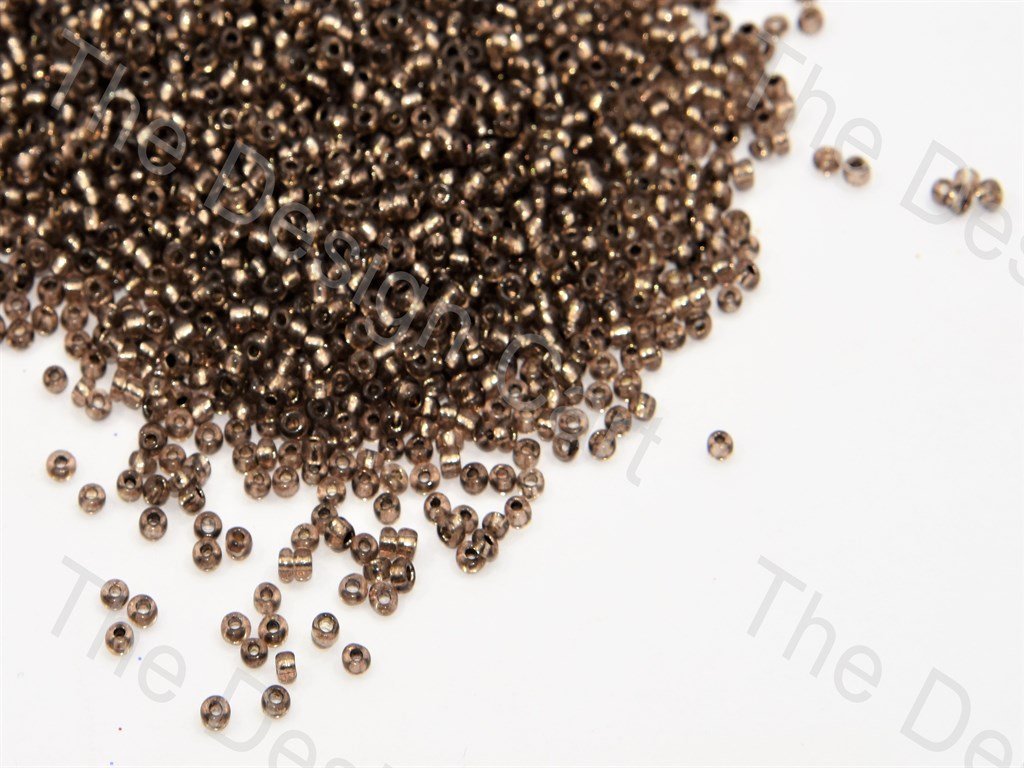 Silverline Smoke Brown Round Seed Beads (432020127778)