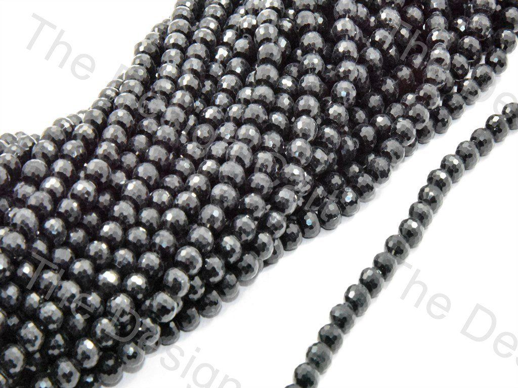 Black Metallic 96 Cutting Spherical Crystal Beads (Wholesale)