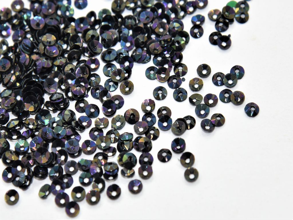 Black Rainbow Centrehole Plastic Sequins | The Design Cart (1789696180258)