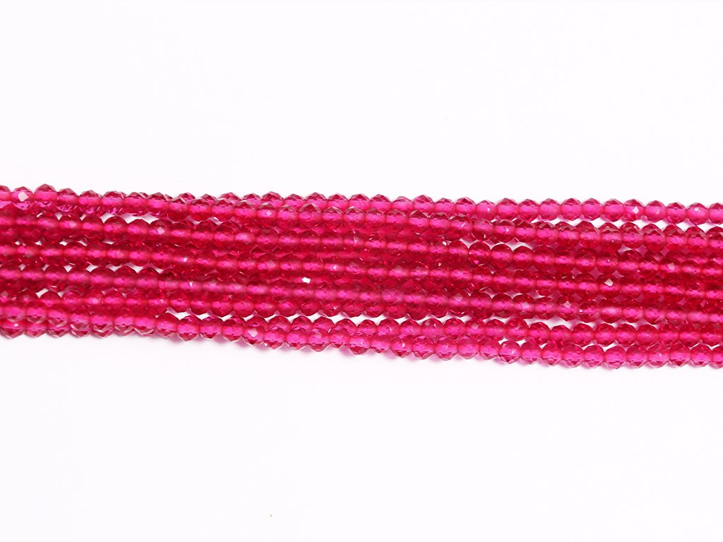 Deep Pink Trans Hydro Spherical Crystal Beads (Wholesale)