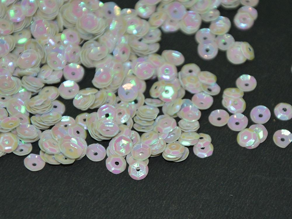 Dull Green Rainbow 2 Round Circular Plastic Sequins(Wholesale)