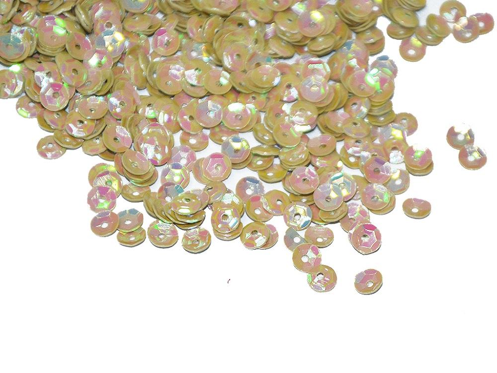 Dull Green Rainbow Round Circular Plastic Sequins(Wholesale)