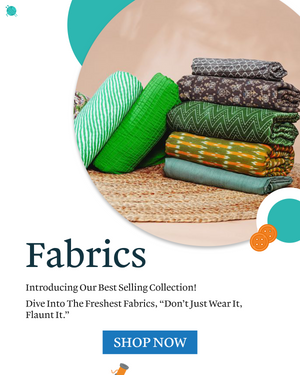 Buy Denim Print Fabric Online In India -  India