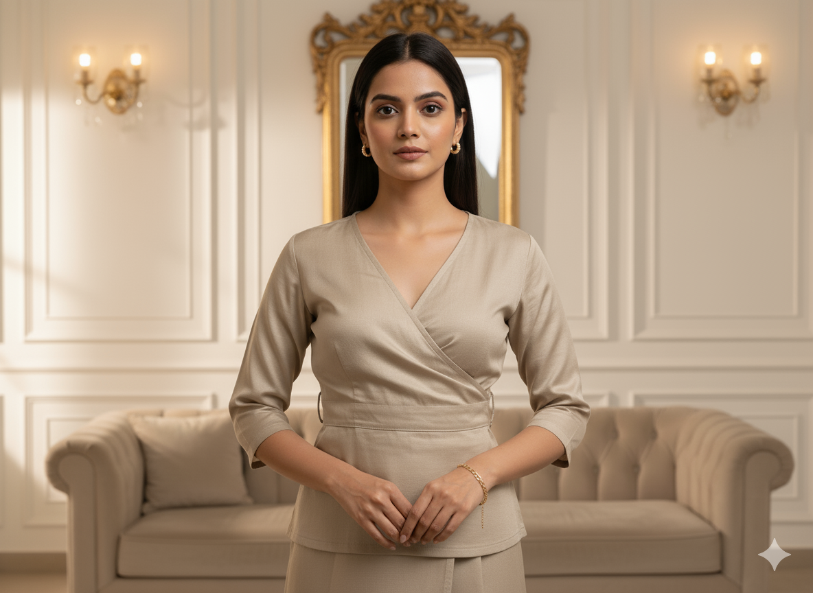 ऑफ व्हाइट प्लेन शुद्ध विस्कोस गाजी सिल्क फैब्रिक