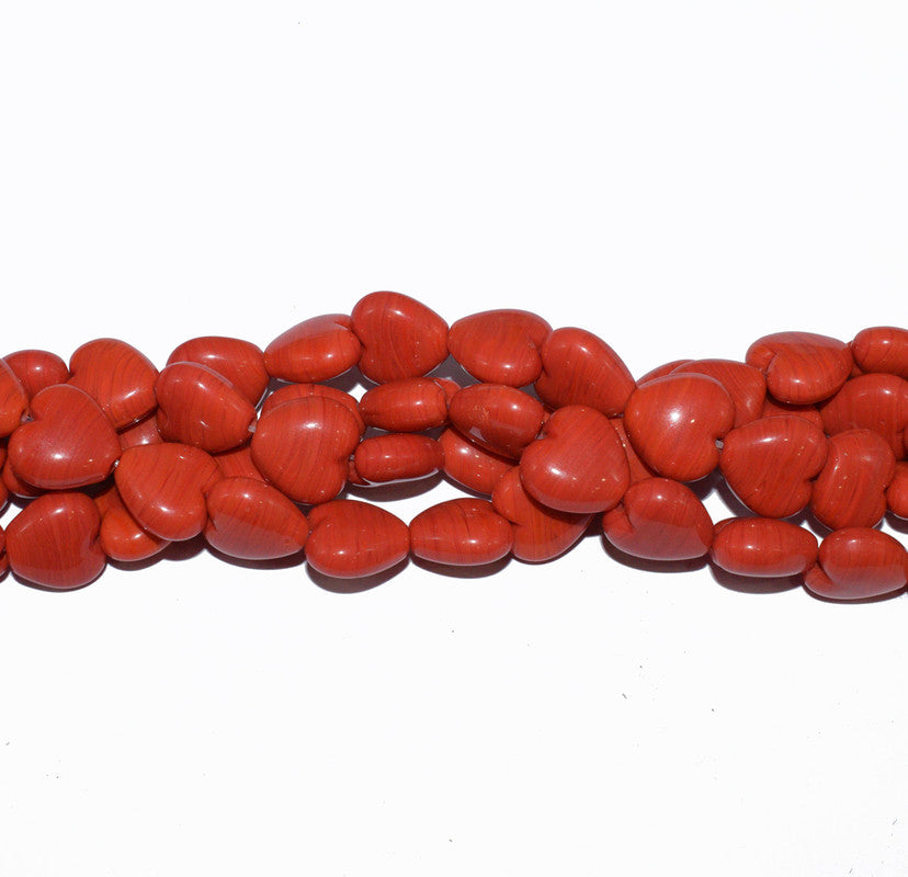 Red Heart Handmade Glass Beads