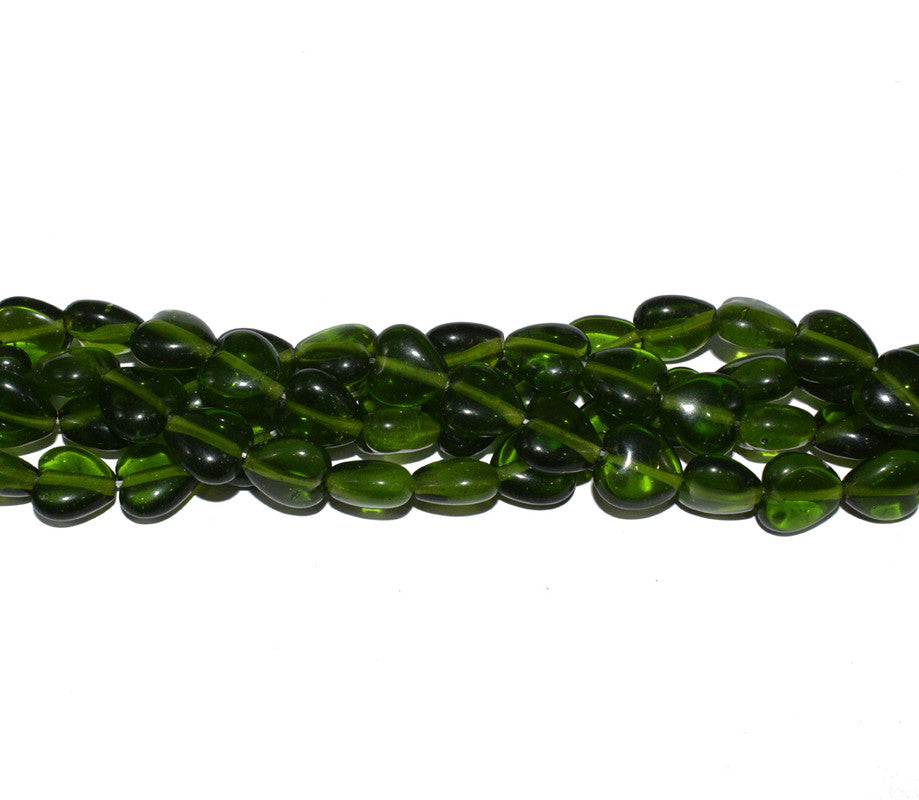 Green Heart Handmade Glass Beads